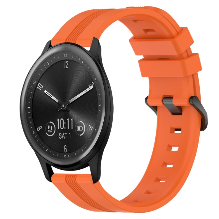 Cinturino in silicone a strisce concave da 20 mm, For Garmin Vivomove Sport, For Garmin Venu 2 Plus