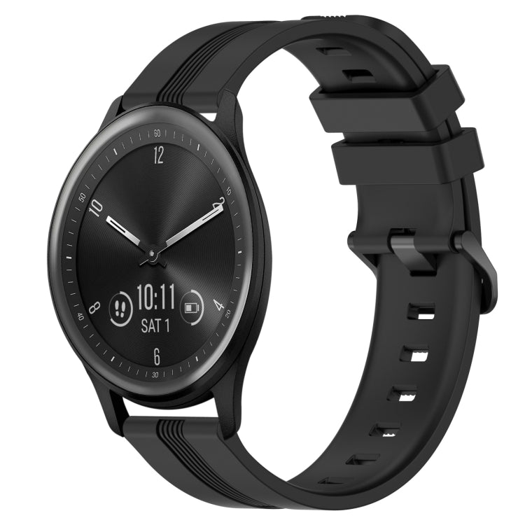 Cinturino in silicone a strisce concave da 20 mm, For Garmin Vivomove Sport, For Garmin Venu 2 Plus