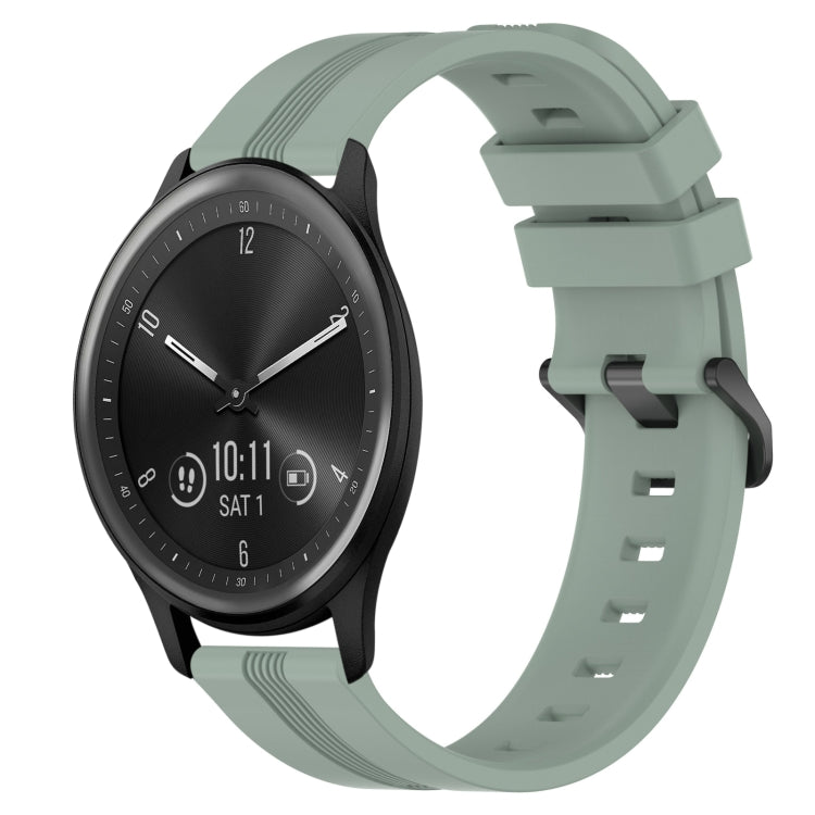 Cinturino in silicone a strisce concave da 20 mm, For Garmin Vivomove Sport, For Garmin Venu 2 Plus