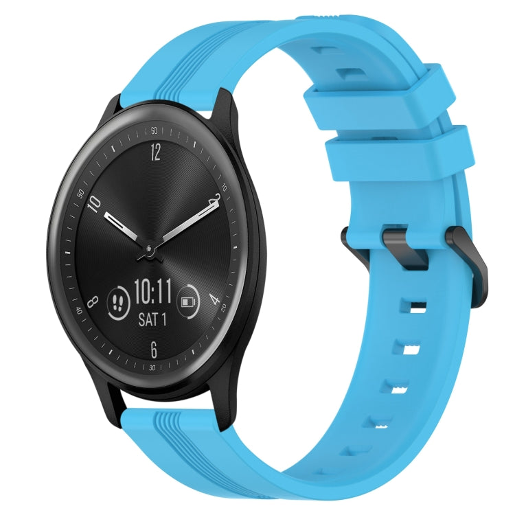 Cinturino in silicone a strisce concave da 20 mm, For Garmin Vivomove Sport, For Garmin Venu 2 Plus