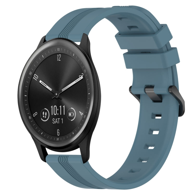 Cinturino in silicone a strisce concave da 20 mm, For Garmin Vivomove Sport, For Garmin Venu 2 Plus