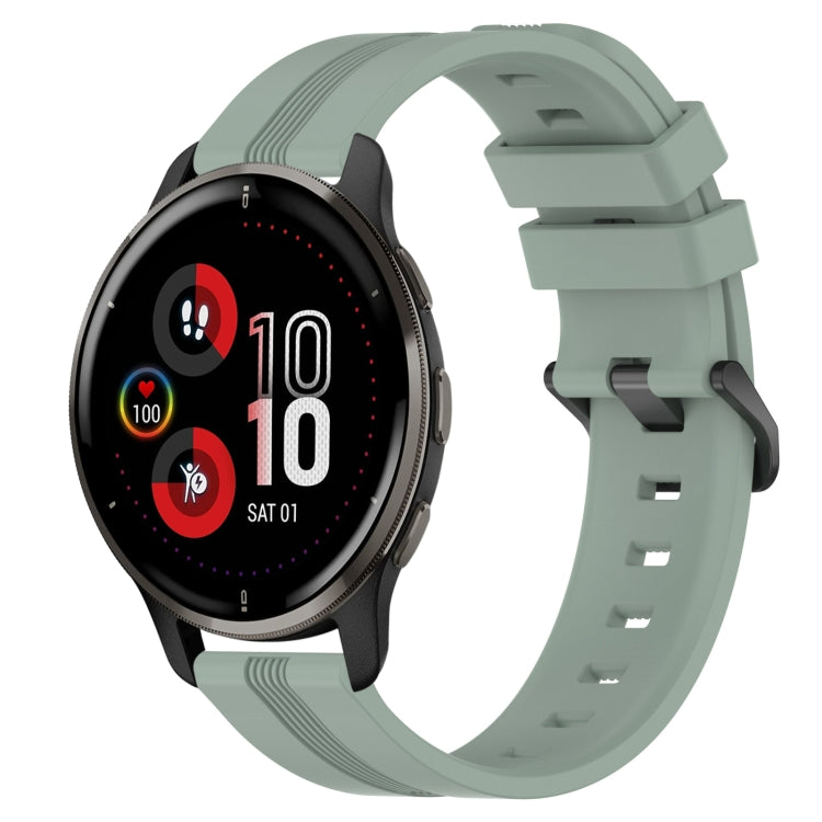Cinturino in silicone a strisce concave da 20 mm, For Garmin Vivomove Sport, For Garmin Venu 2 Plus