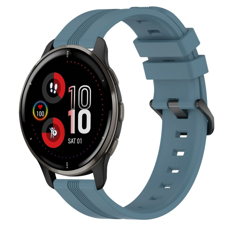 Cinturino in silicone a strisce concave da 20 mm, For Garmin Vivomove Sport, For Garmin Venu 2 Plus