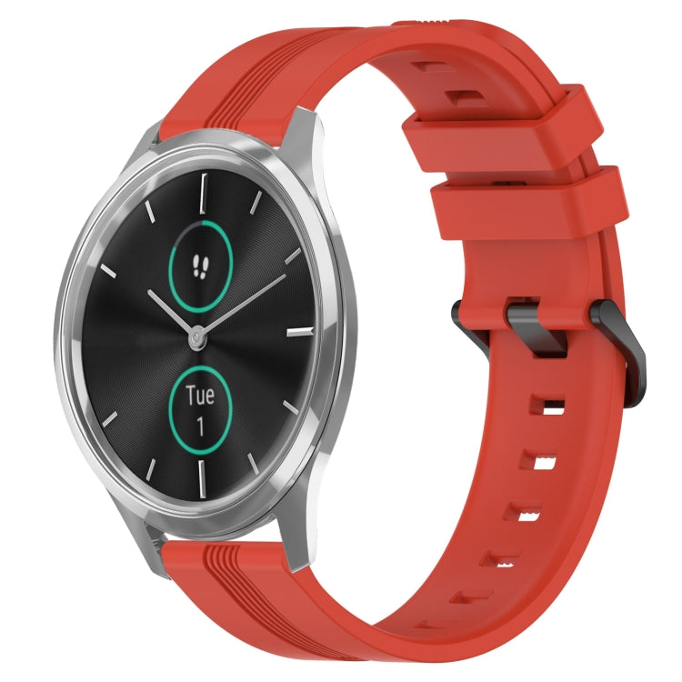 Cinturino in silicone a strisce concave da 20 mm, For Garmin Venu SQ, For Garmin Garminmove Luxe