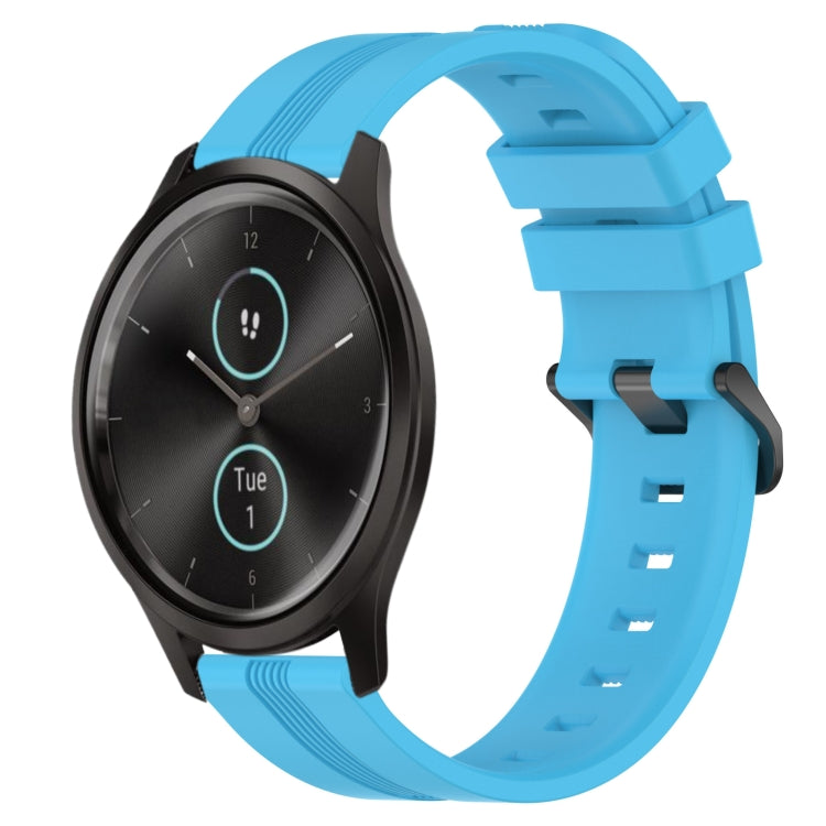 Cinturino in silicone a strisce concave da 20 mm, For Garmin Garminmove Style, For Garmin Forerunner 645 Music