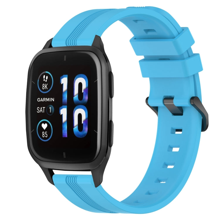 Cinturino in silicone a strisce concave da 20 mm, For Garmin Forerunner Sq2, For Garmin Forerunner Sq2 Music