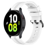 Cinturino in silicone a strisce concave da 20 mm, For Samsung Galaxy Watch 6 Classic 47mm, For Samsung Galaxy Watch5 44mm