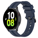 Cinturino in silicone a strisce concave da 20 mm, For Samsung Galaxy Watch 6 Classic 47mm, For Samsung Galaxy Watch5 44mm