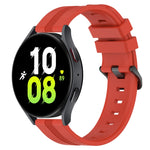 Cinturino in silicone a strisce concave da 20 mm, For Samsung Galaxy Watch 6 Classic 47mm, For Samsung Galaxy Watch5 44mm