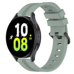 Cinturino in silicone a strisce concave da 20 mm, For Samsung Galaxy Watch 6 Classic 47mm, For Samsung Galaxy Watch5 44mm