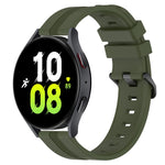 Cinturino in silicone a strisce concave da 20 mm, For Samsung Galaxy Watch 6 Classic 47mm, For Samsung Galaxy Watch5 44mm