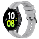 Cinturino in silicone a strisce concave da 20 mm, For Samsung Galaxy Watch 6 Classic 47mm, For Samsung Galaxy Watch5 44mm