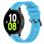 Cinturino in silicone a strisce concave da 20 mm, For Samsung Galaxy Watch 6 Classic 47mm, For Samsung Galaxy Watch5 44mm