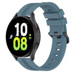 Cinturino in silicone a strisce concave da 20 mm, For Samsung Galaxy Watch 6 Classic 47mm, For Samsung Galaxy Watch5 44mm