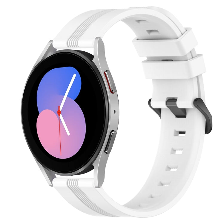 Cinturino in silicone a strisce concave da 20 mm, For Samsung Galaxy Watch5 40mm, For Samsung Galaxy Watch5 Pro 45mm