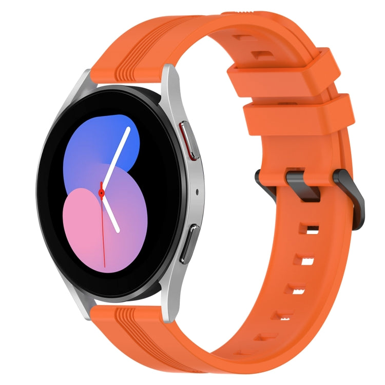 Cinturino in silicone a strisce concave da 20 mm, For Samsung Galaxy Watch5 40mm, For Samsung Galaxy Watch5 Pro 45mm