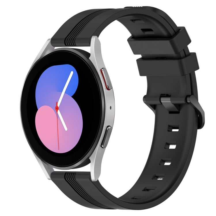 Cinturino in silicone a strisce concave da 20 mm, For Samsung Galaxy Watch5 40mm, For Samsung Galaxy Watch5 Pro 45mm