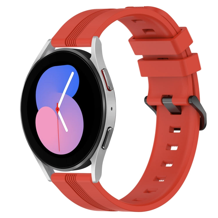 Cinturino in silicone a strisce concave da 20 mm, For Samsung Galaxy Watch5 40mm, For Samsung Galaxy Watch5 Pro 45mm