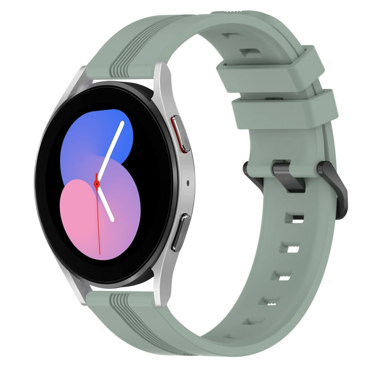 Cinturino in silicone a strisce concave da 20 mm, For Samsung Galaxy Watch5 40mm, For Samsung Galaxy Watch5 Pro 45mm