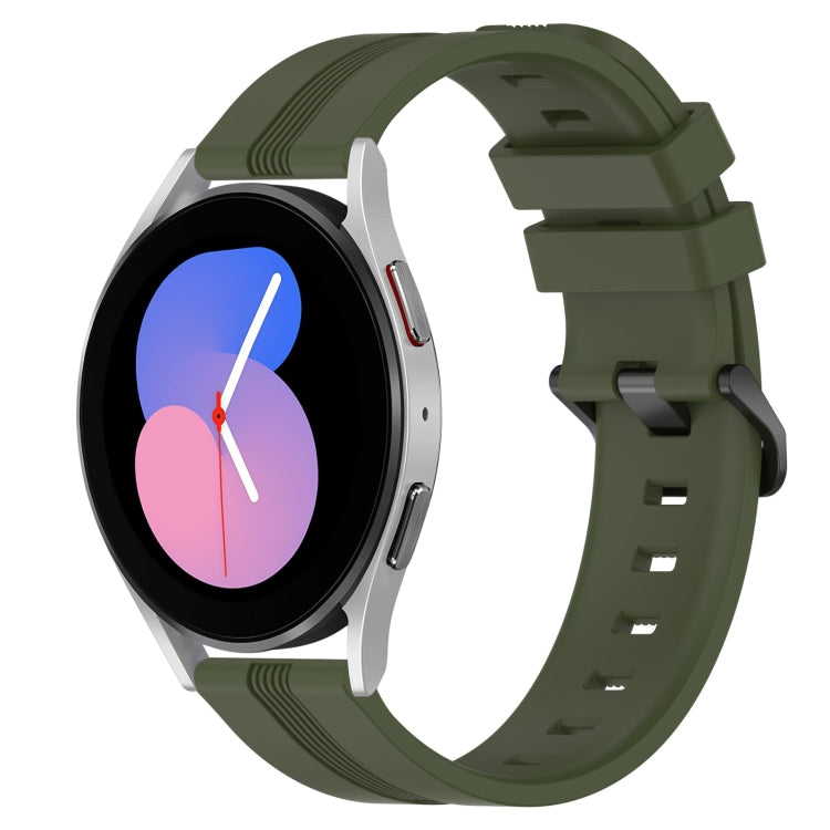 Cinturino in silicone a strisce concave da 20 mm, For Samsung Galaxy Watch5 40mm, For Samsung Galaxy Watch5 Pro 45mm