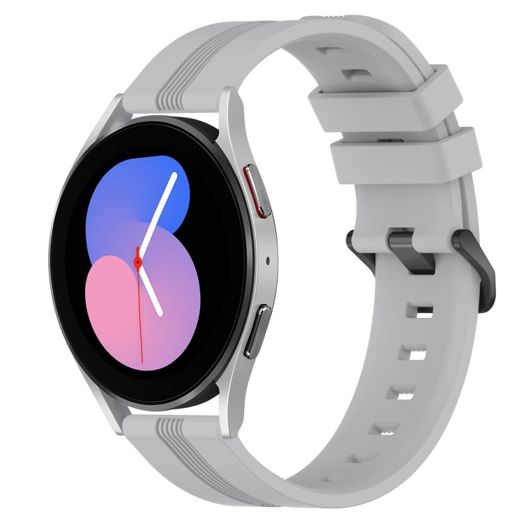 Cinturino in silicone a strisce concave da 20 mm, For Samsung Galaxy Watch5 40mm, For Samsung Galaxy Watch5 Pro 45mm
