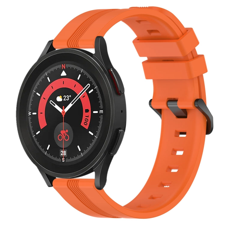 Cinturino in silicone a strisce concave da 20 mm, For Samsung Galaxy Watch5 40mm, For Samsung Galaxy Watch5 Pro 45mm