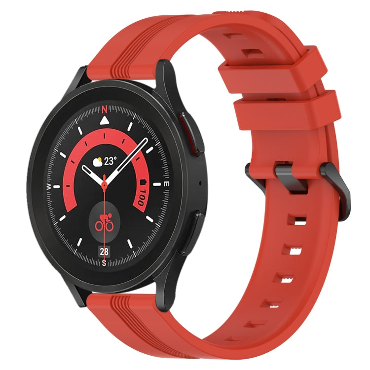 Cinturino in silicone a strisce concave da 20 mm, For Samsung Galaxy Watch5 40mm, For Samsung Galaxy Watch5 Pro 45mm