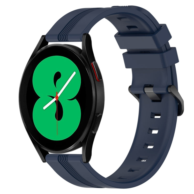 Cinturino in silicone a strisce concave da 20 mm, For Samsung Galaxy Watch4 44mm, For Samsung Galaxy Watch4 40mm