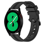 Cinturino in silicone a strisce concave da 20 mm, For Samsung Galaxy Watch4 44mm, For Samsung Galaxy Watch4 40mm