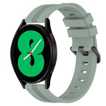 Cinturino in silicone a strisce concave da 20 mm, For Samsung Galaxy Watch4 44mm, For Samsung Galaxy Watch4 40mm