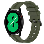 Cinturino in silicone a strisce concave da 20 mm, For Samsung Galaxy Watch4 44mm, For Samsung Galaxy Watch4 40mm