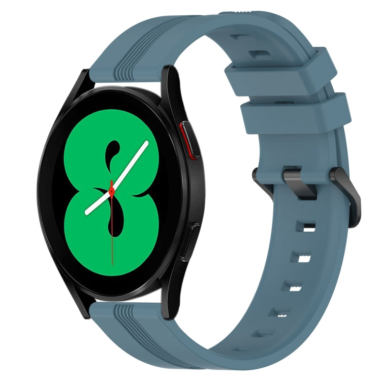Cinturino in silicone a strisce concave da 20 mm, For Samsung Galaxy Watch4 44mm, For Samsung Galaxy Watch4 40mm