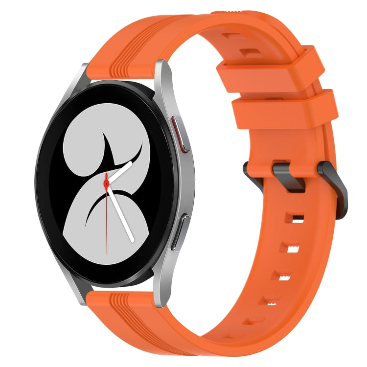 Cinturino in silicone a strisce concave da 20 mm, For Samsung Galaxy Watch4 44mm, For Samsung Galaxy Watch4 40mm