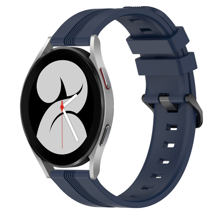 Cinturino in silicone a strisce concave da 20 mm, For Samsung Galaxy Watch4 44mm, For Samsung Galaxy Watch4 40mm