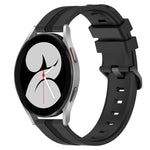 Cinturino in silicone a strisce concave da 20 mm, For Samsung Galaxy Watch4 44mm, For Samsung Galaxy Watch4 40mm