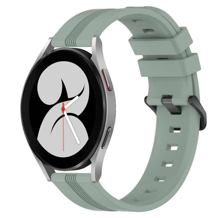 Cinturino in silicone a strisce concave da 20 mm, For Samsung Galaxy Watch4 44mm, For Samsung Galaxy Watch4 40mm