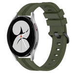 Cinturino in silicone a strisce concave da 20 mm, For Samsung Galaxy Watch4 44mm, For Samsung Galaxy Watch4 40mm