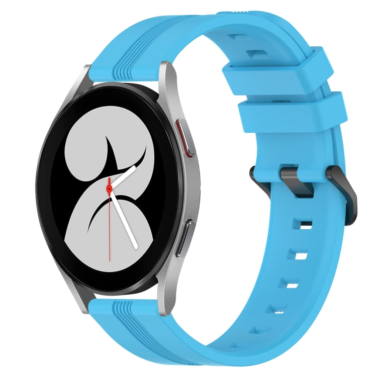 Cinturino in silicone a strisce concave da 20 mm, For Samsung Galaxy Watch4 44mm, For Samsung Galaxy Watch4 40mm