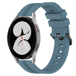 Cinturino in silicone a strisce concave da 20 mm, For Samsung Galaxy Watch4 44mm, For Samsung Galaxy Watch4 40mm