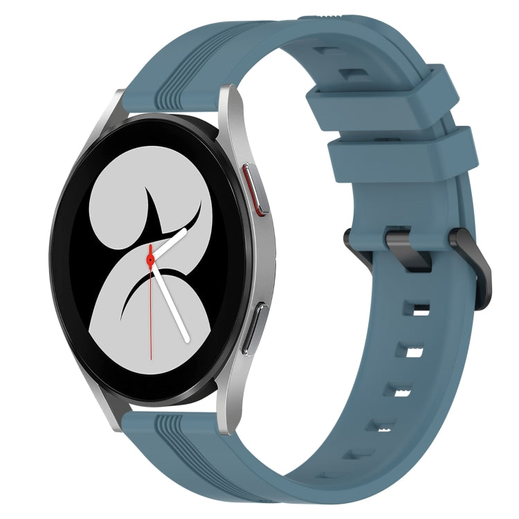 Cinturino in silicone a strisce concave da 20 mm, For Samsung Galaxy Watch4 44mm, For Samsung Galaxy Watch4 40mm
