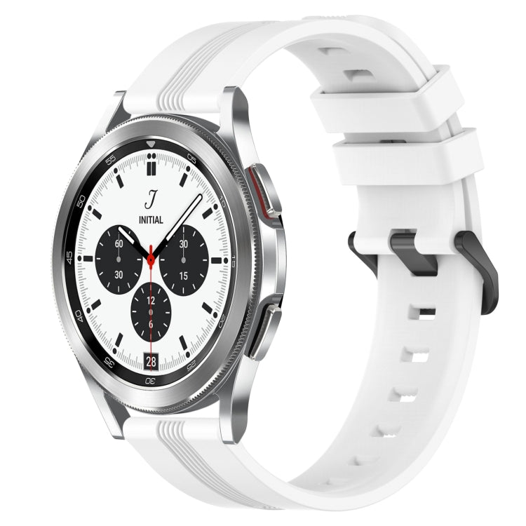 Cinturino in silicone a strisce concave da 20 mm, For Samsung  Galaxy Watch 4 Classic 42mm, For Samsung  Galaxy Watch 4 Classic 46mm
