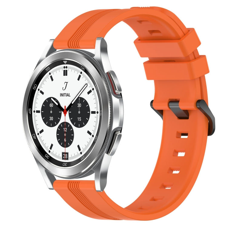 Cinturino in silicone a strisce concave da 20 mm, For Samsung  Galaxy Watch 4 Classic 42mm, For Samsung  Galaxy Watch 4 Classic 46mm
