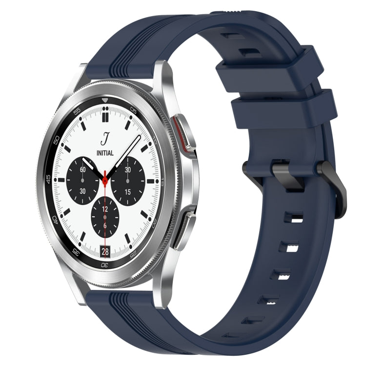Cinturino in silicone a strisce concave da 20 mm, For Samsung  Galaxy Watch 4 Classic 42mm, For Samsung  Galaxy Watch 4 Classic 46mm