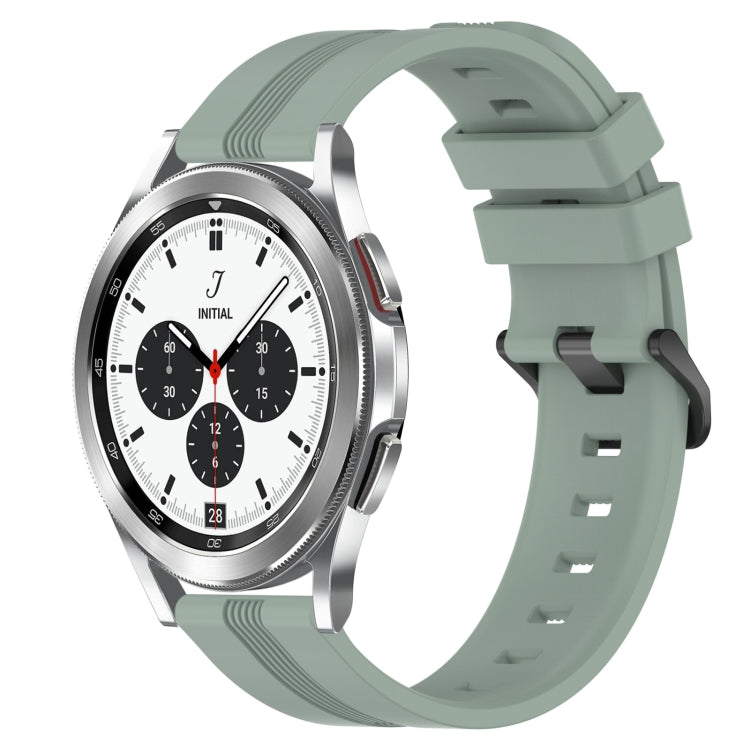 Cinturino in silicone a strisce concave da 20 mm, For Samsung  Galaxy Watch 4 Classic 42mm, For Samsung  Galaxy Watch 4 Classic 46mm