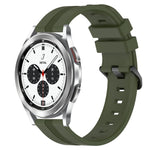 Cinturino in silicone a strisce concave da 20 mm, For Samsung  Galaxy Watch 4 Classic 42mm, For Samsung  Galaxy Watch 4 Classic 46mm