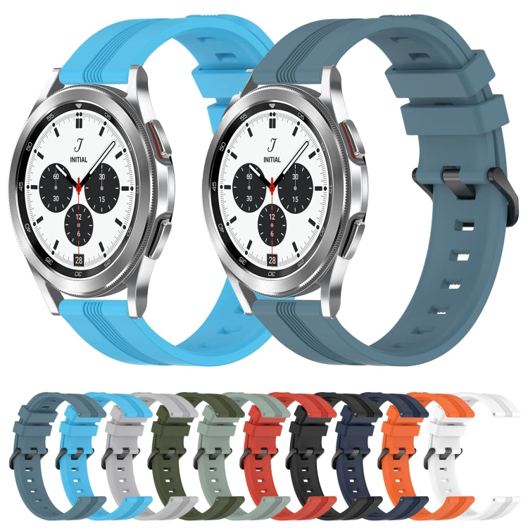 Cinturino in silicone a strisce concave da 20 mm, For Samsung  Galaxy Watch 4 Classic 42mm, For Samsung  Galaxy Watch 4 Classic 46mm