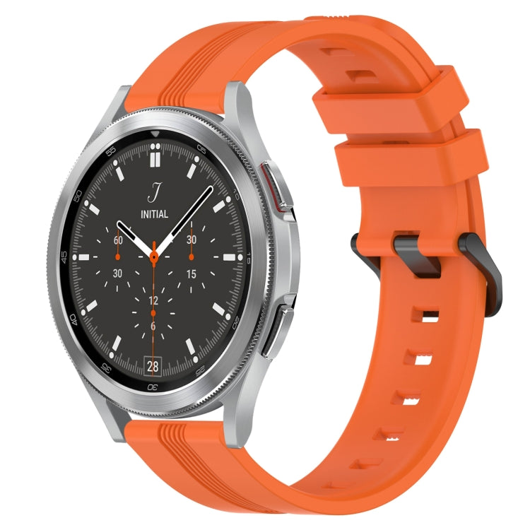 Cinturino in silicone a strisce concave da 20 mm, For Samsung  Galaxy Watch 4 Classic 42mm, For Samsung  Galaxy Watch 4 Classic 46mm