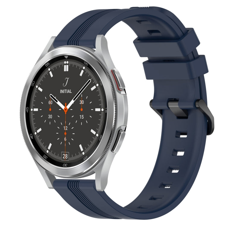 Cinturino in silicone a strisce concave da 20 mm, For Samsung  Galaxy Watch 4 Classic 42mm, For Samsung  Galaxy Watch 4 Classic 46mm