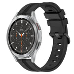 Cinturino in silicone a strisce concave da 20 mm, For Samsung  Galaxy Watch 4 Classic 42mm, For Samsung  Galaxy Watch 4 Classic 46mm
