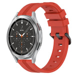 Cinturino in silicone a strisce concave da 20 mm, For Samsung  Galaxy Watch 4 Classic 42mm, For Samsung  Galaxy Watch 4 Classic 46mm